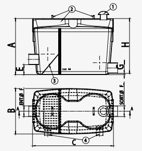 DG3/6362/02 - Dégrilleur manuel avec by-pass - SIMOP - Volume total : 200 L - Espacement barreaux 30 mm_1
