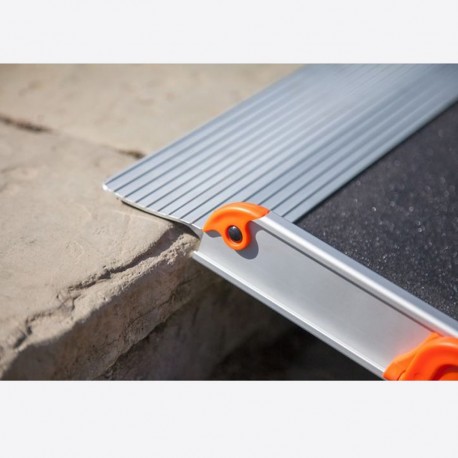Rampe PMR premium non pliable - aluminium antidérapant - longueur de 61 à 150 cm_1