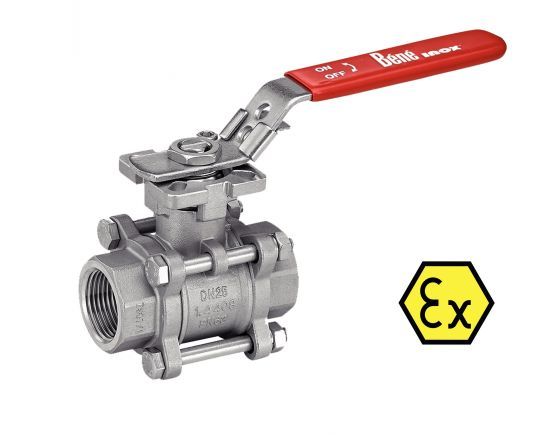 Vanne à boule 3 pièces pour tuyauterie