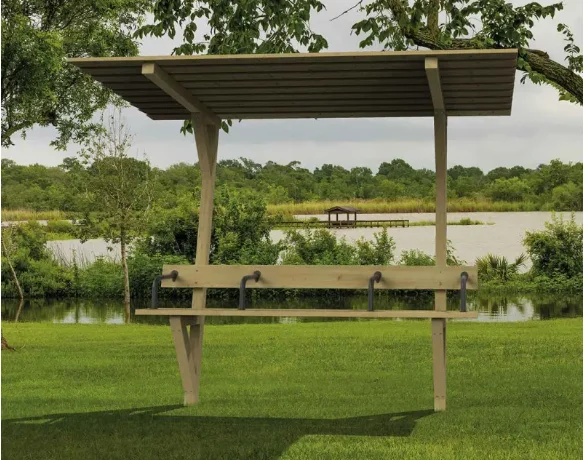 Banc extérieur avec toit pour seniors Londres_1