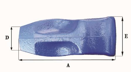Dents de godet adaptables Feurst AF 6452 SP - 18.2 kg - Dimensions précises en mm_1
