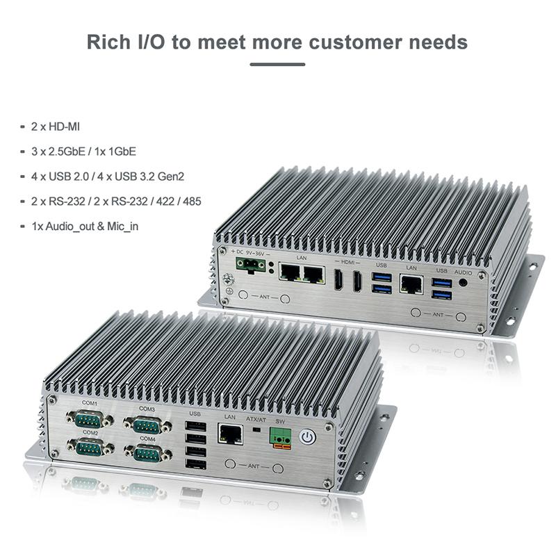 PC industriel fanless étanche Monolith-6000CA - Intel® Elkhart Lake Celeron® J6412 Quad-core 2.0 GHz, IP67/IP69K, M12_1