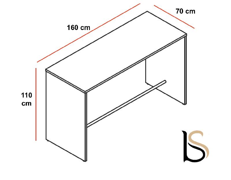 Table haute - MDD - 160 x 70 cm_1