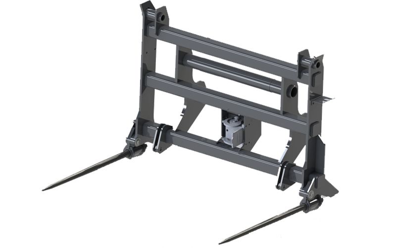 Machine de paillage avec pique à balle 2 dents