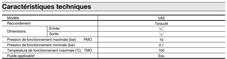 VAS - Purgeurs à flotteur TLV - Pression de fonctionnement 0,1 à 10 bar - Température 0 à 100°C_1