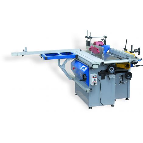 Combinée bois 6 opérations largeur 250mm - COMB250 - Tables en fonte, chariot alu ras de lame, 3 moteurs monophasés_1