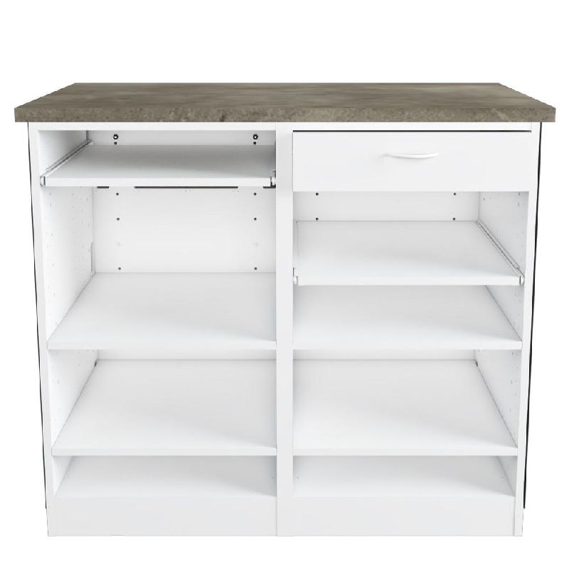 Comptoir Minimaliste D finition béton et gris anthracite L116xP58xH100cm_1