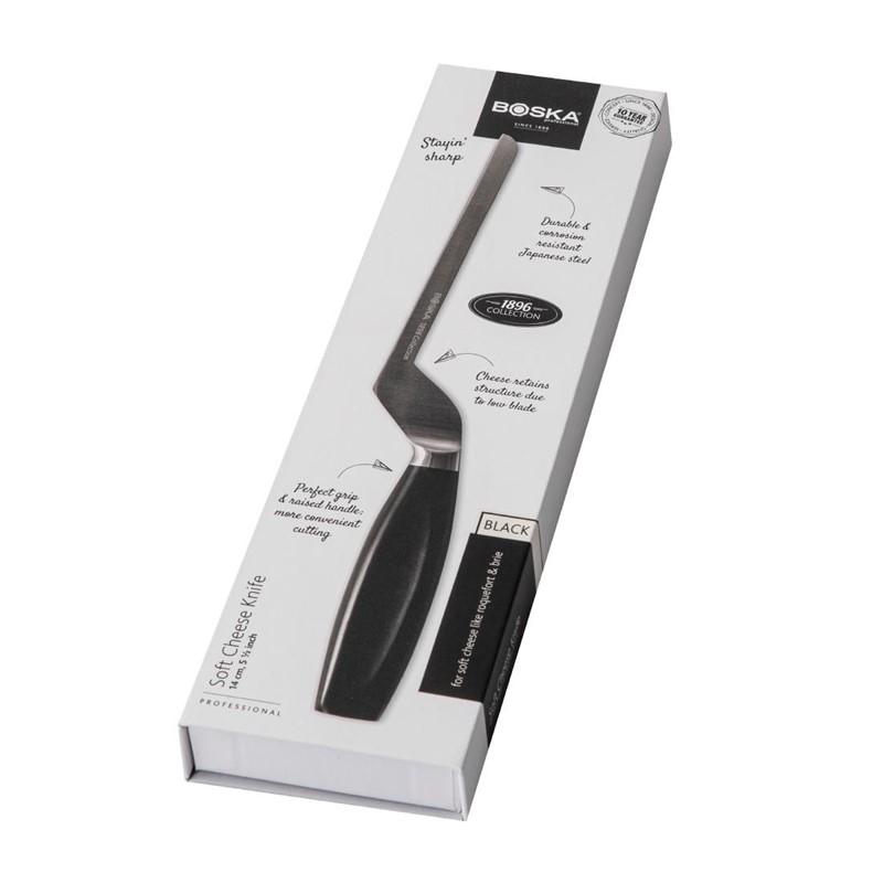Couteau à fromage à pâte molle manche noir 140 mm | Boska - CU107_1