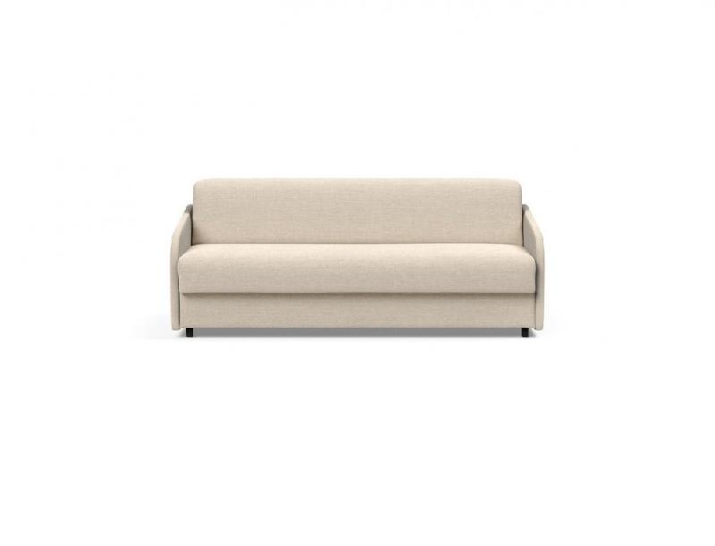 Canapé-lit design EIVOR Dual convertible - Innovation Living - 195x160cm - Tissu Phobos Latte_1