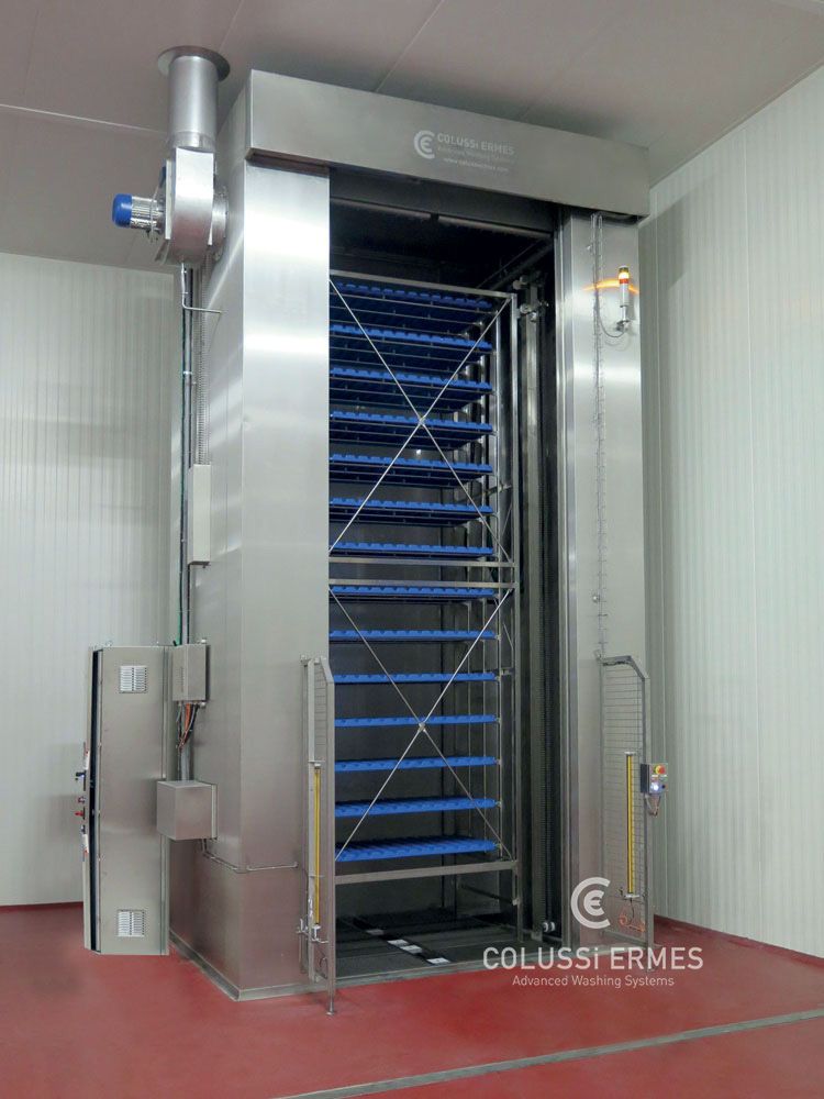 Lavage balancelles - laveuses industrielles alimentaires Colussi Ermes - jusqu’à 30 balancelles/heure - sur mesure, acier inox et programmes personnalisés_1