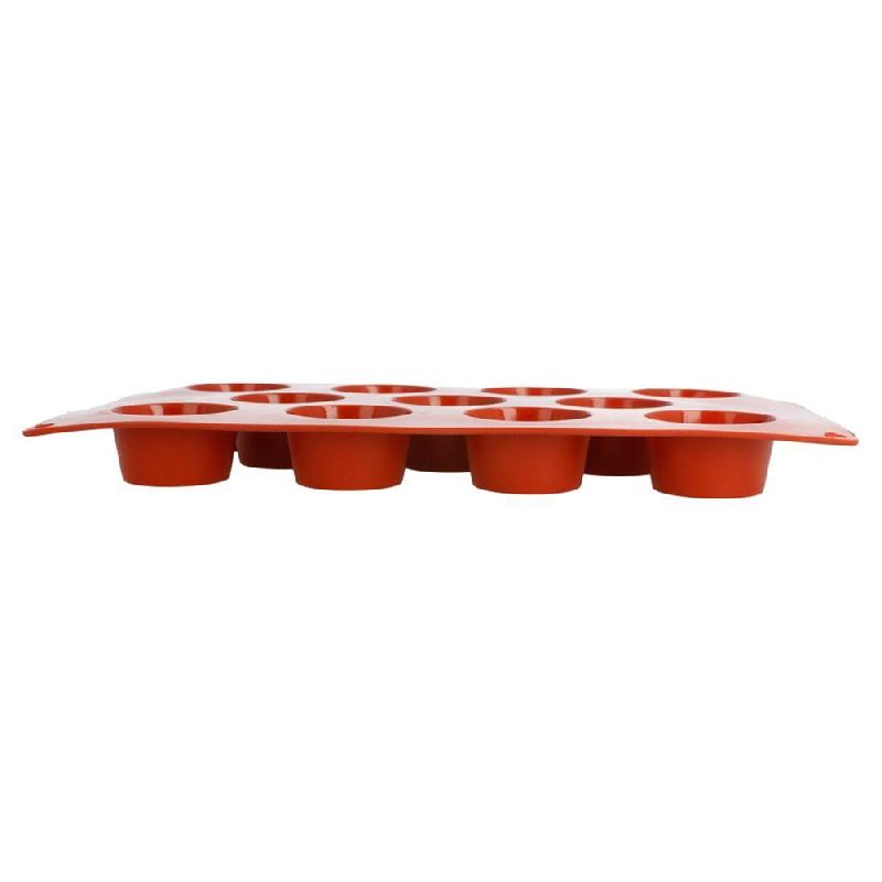 Moule à muffins silicone rouge 17,5x30cm_1