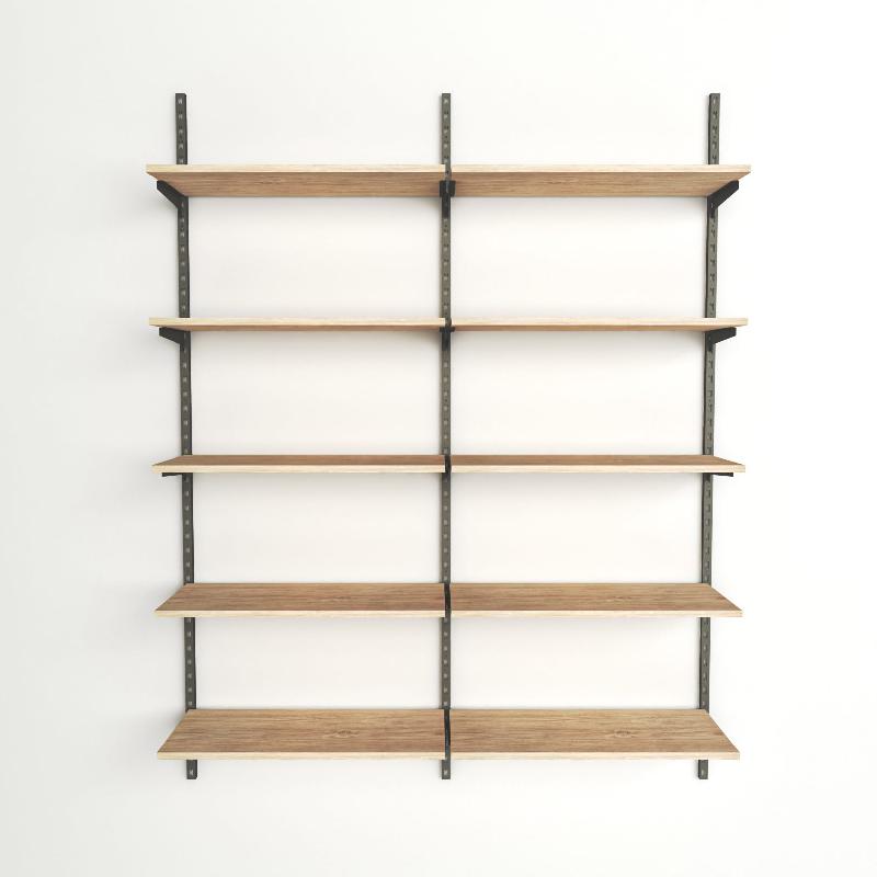 Élément suivant Global used 5 tablettes chêne clair L90xH240cm_1