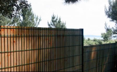 Aquiwood Isis - occultant en PVC pour grillage - Lippi - 1,03 m - lattes en épicéa traité autoclave classe III_1