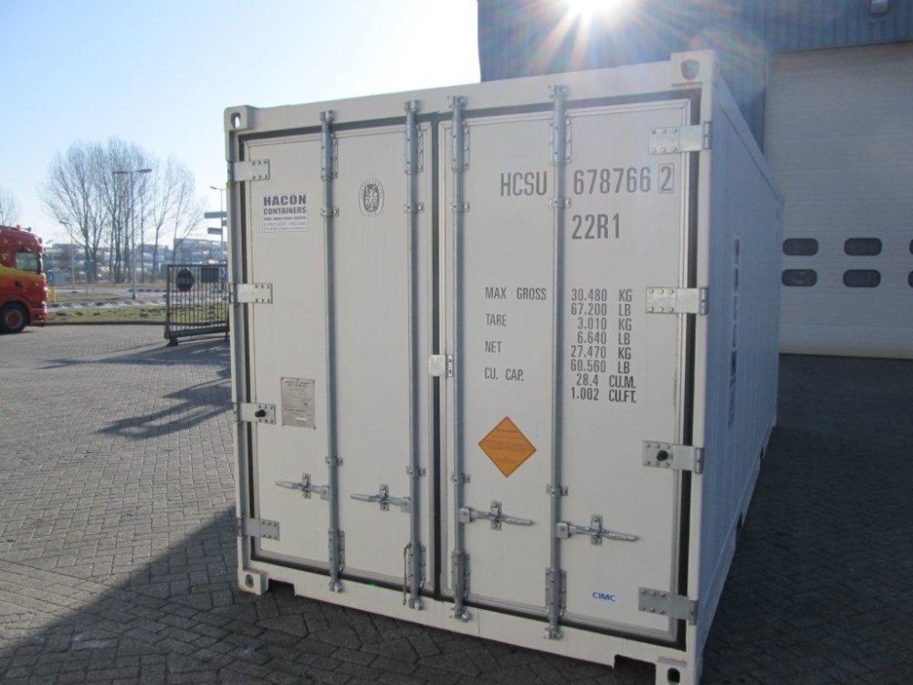 Conteneur Reefer 20 pieds pour contrôle de température et hygrométrie