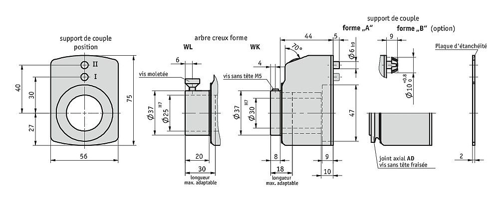 Da10 - indicateur de position Siko - arbre creux jusqu'à 30 mm Ø - affichage en mm ou inch_1