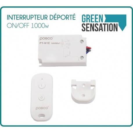 Interrupteur déporté ON/OFF 1000W avec télécommande - Maison connectée_1