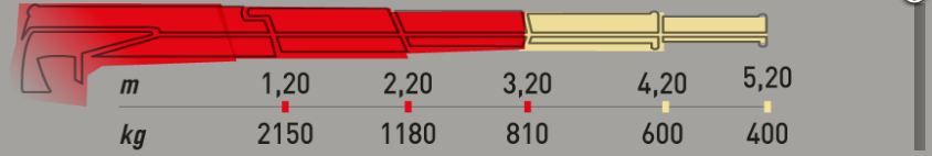 Grue maxilift avec flèche standard de 3,2 mètres
