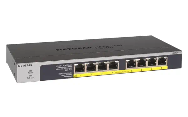 NETGEAR GS108LP Non-géré Gigabit Ethernet (10/100/1000) Connexion Ethernet, supportant l'alimentatio_1