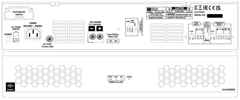 Amplificateur Public Adress 100V 1000 Watts - SA-DA1000D_1