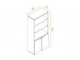Armoire haute mixte CLASSIC L90xH200 - Kesiolt_1