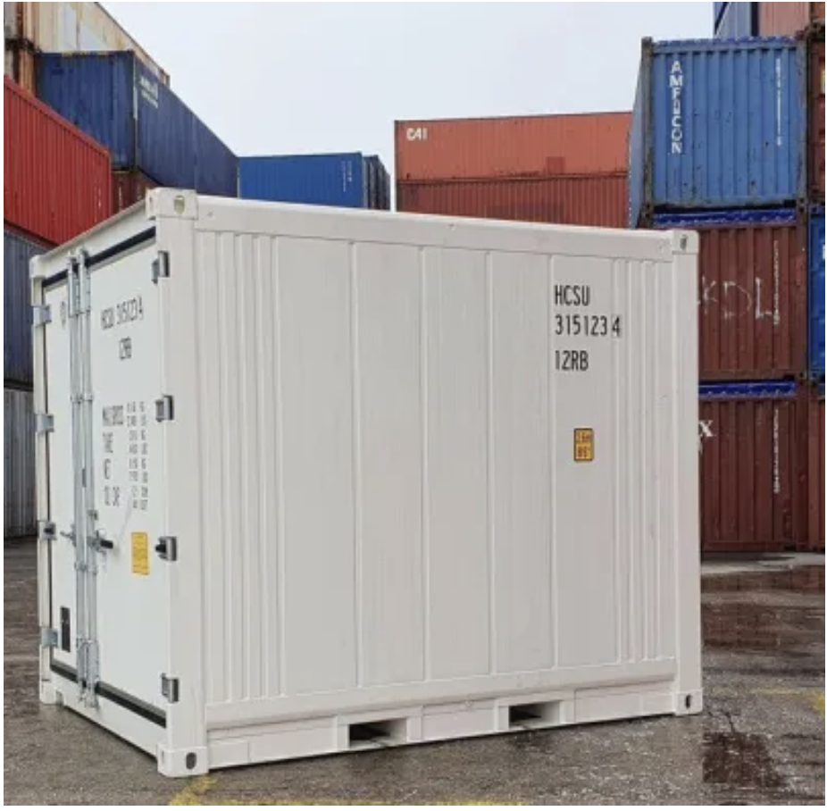 Container frigorifique 10 pieds HIGH CUBE - isolé, repeint blanc, occasion révisée avec garantie pièces 3 mois - 10HC REEFER_1