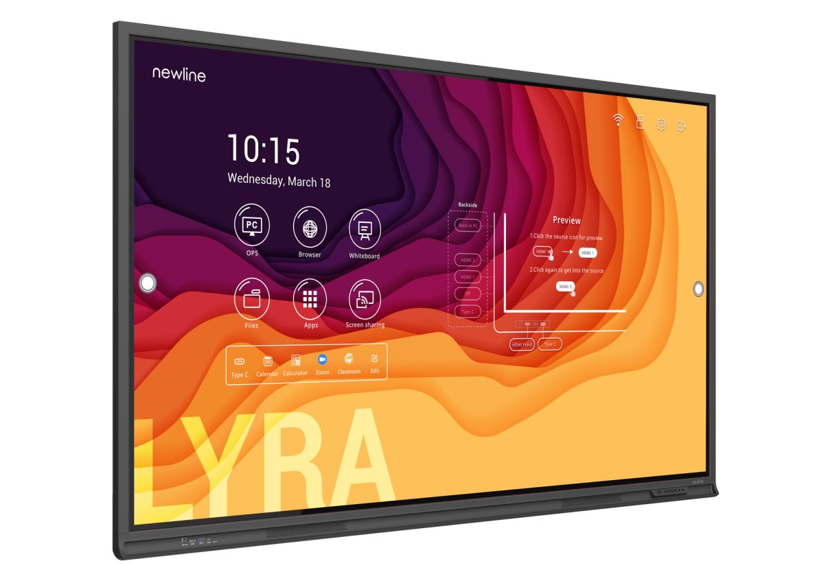 Écran tactile interactif 4K - Newline Lyra Pro - 86 pouces - Android 11 - 20 points de contact_1