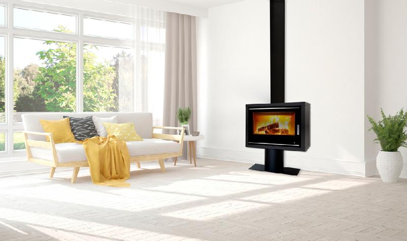 Poêle avec pied - Ecodesign Portimao-SL-895-S-Base - 9kW avec ventilation_1