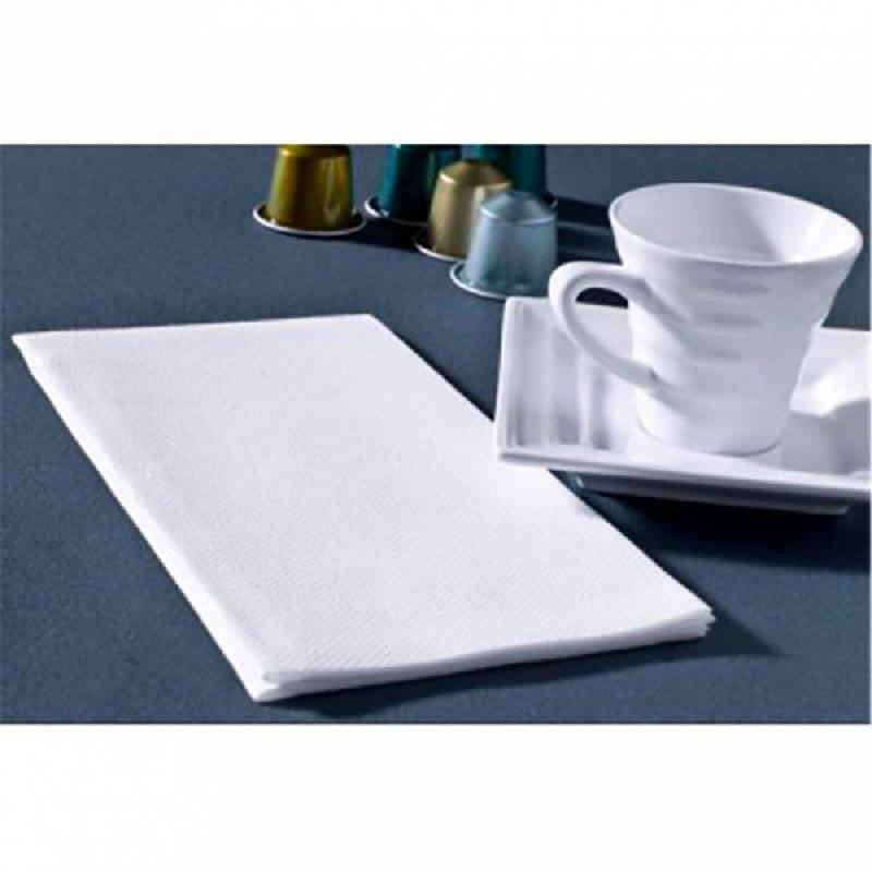 Serviette intissé épais blanc 1/8 40x40cm - par 750_1