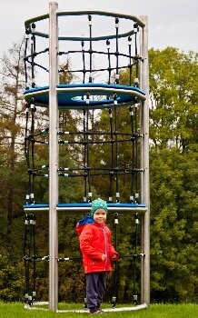 Tour à corde pour aire de jeux - Conforme EN1176 - Référence BT16042 - Construction en acier inoxydable et plastique HDPE haute qualité_1