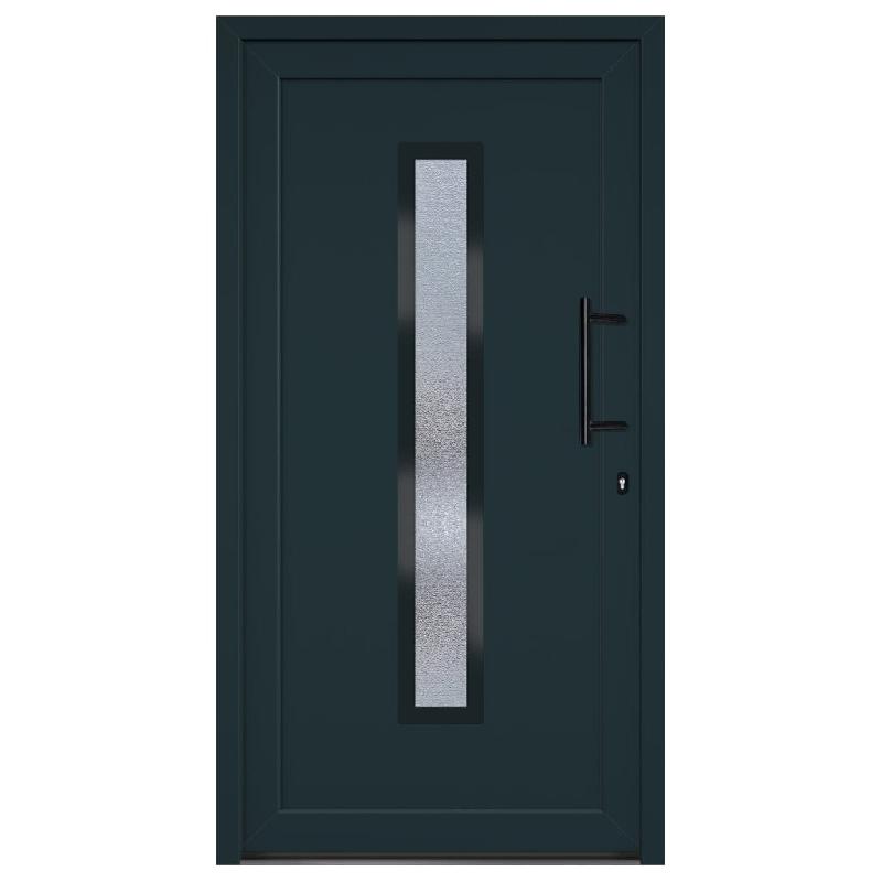 Vidaxl porte d'entrée anthracite 108x200 cm pvc 3157092_1