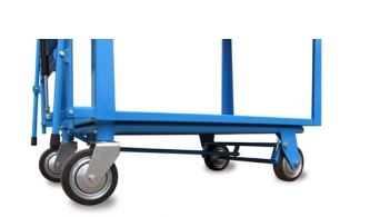 Chariot préparation de commandes - monobloc pour ateliers et entrepôts avec escabeau pliant et frein de stationnement - capacité jusqu'à 400 kg_1