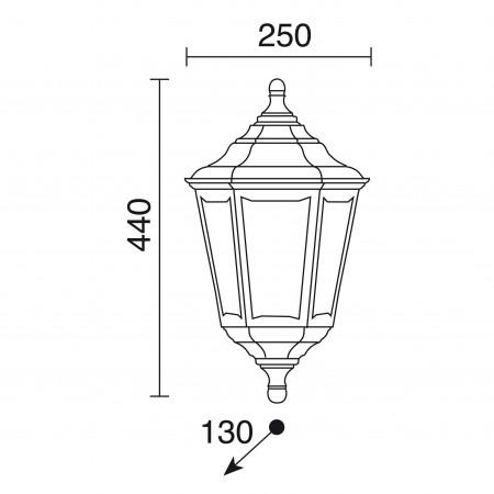 Luminaire extérieur mural Classique saillie clic-clac 6 - IP44 - E27 - 42W max - Noir - DOPO_1
