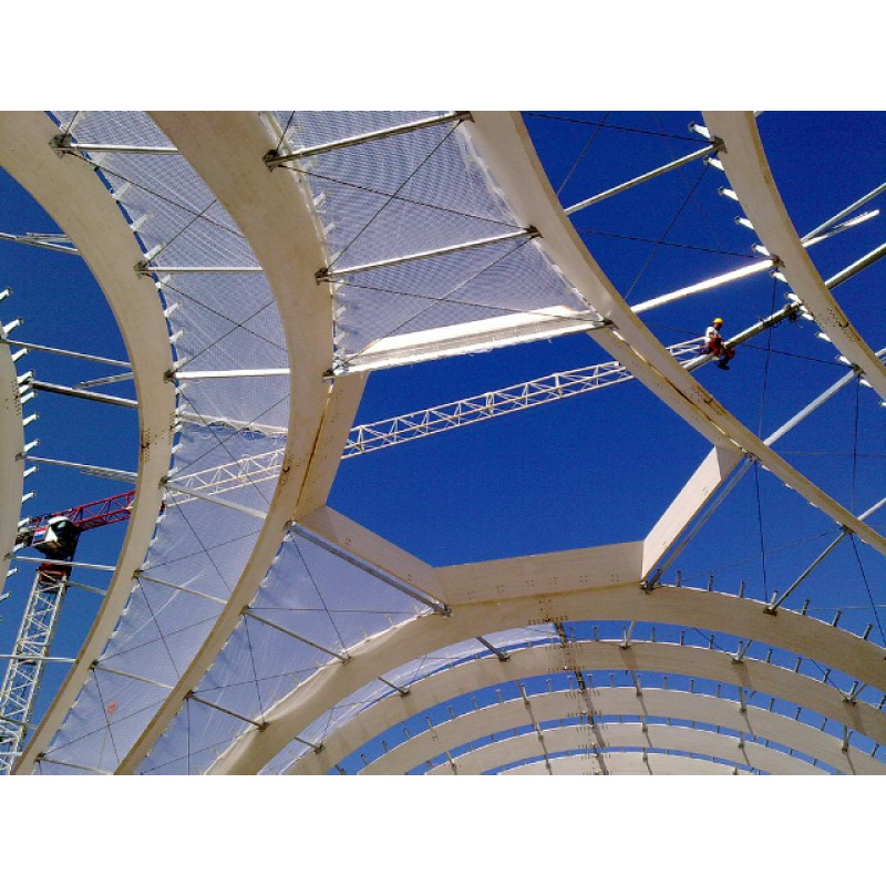 Filet de sécurité antichute 20 x 20 mètres - Plucéo - Polyamide tressé, maille 100 x 100 mm, norme EN 1263-01_1