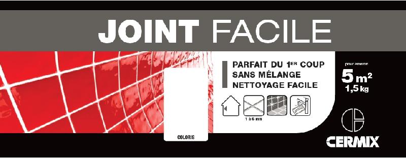 Joint pâte carrelage Cermix gris foncé 1.5 kg - 5 m² - Joint facile pour murs intérieurs_1