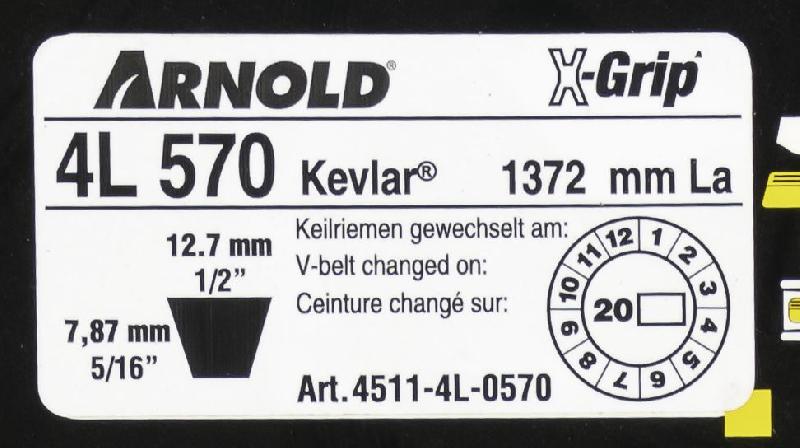 Courroie trapézoïdale X-Grip V - type 4L570_1