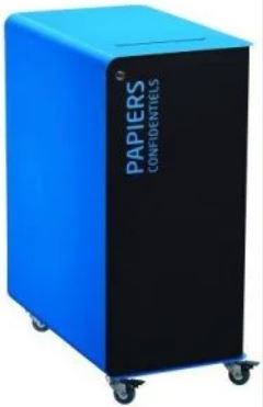 Borne de tri sélectif 90L sans serrure - Support sac sur glissière avec Roulettes - CUBATRI_1