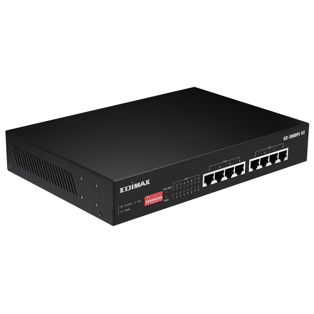 Commutateurs - switch - Emidax GS-1008PL V2 - 8 ports Gigabit Ethernet PoE+ longue portée_1