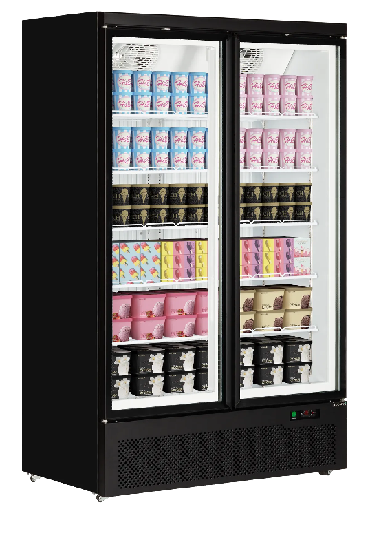Congélateur vertical vitré Atom Maxi F2DB (1006 / 702L) Noir TEFCOLD_1