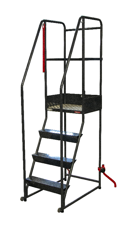 Escabeau roulant étroit 4 marches_1