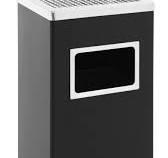 Poubelle cendrier Niel - rectangulaire en métal ou inox avec liner en acier galvanisé_1