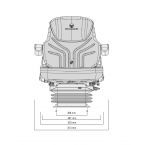 Siège de tracteur Gramer AG - Maximo G Succes tissu noir - course de suspension 100 mm - Z56069_1