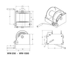 Treuils manuels - Rema Holland B.V - câble de 4 à 18 mm de diamètre - marquage CE EN 13157 et EN 12100_1
