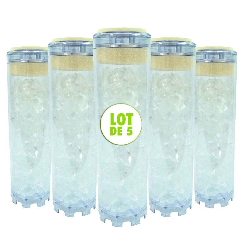 Lot de 5 cartouches polyphosphate 9 pouces 3/4 - cartouches anti calcaire anti tartre protège vos appareils fabriqué en france_1