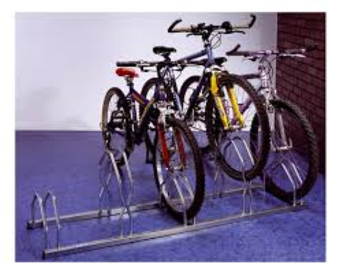 MOTTEZ - Râtelier 5 vélos haut-bas - Fixation sol ou mur - Structure zinguée antirouille - B129V_1