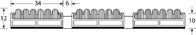 Tapis d'accueil ROMAT GT - 12 mm - aluminium recyclé et inserts anti-salissure pour trafic intense_1