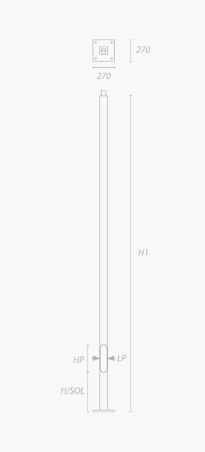 Mât d'éclairage public carré_1