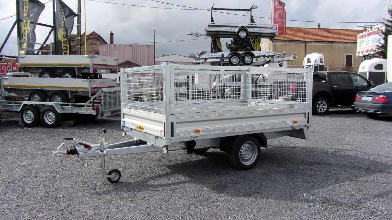 Remorque plateau avec roues dessous - Humbaur HN 132616 - 1 essieu, ridelles alu, structure modulaire_1
