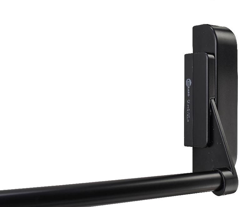 Serrure anti-panique 1 point latéral réversible - laqué noir - porte maxi 1150 mm - norme CE NF EN1125 - marque Thirard_1