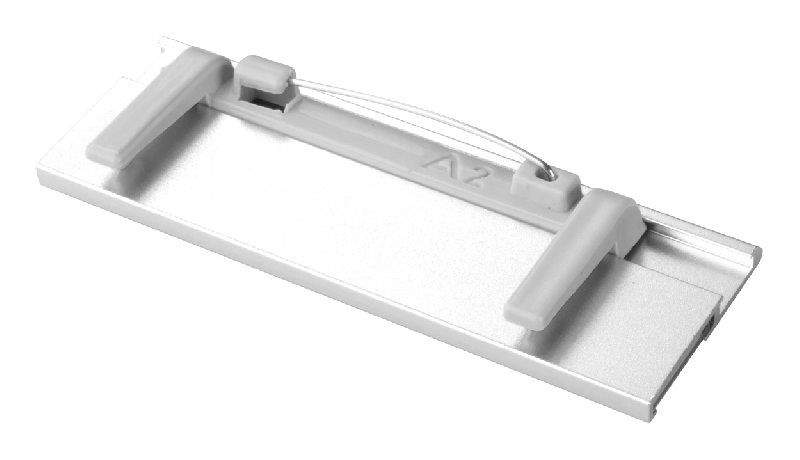 Badge identifiant en aluminium - Papier remplaçable - Couleur blanche - Poids 9g_1