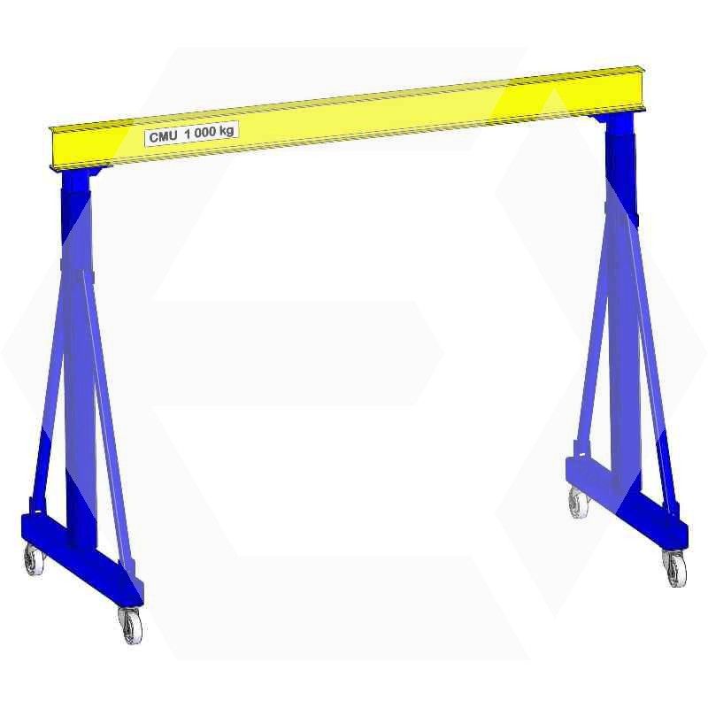 Portique de levage 36-1T25-S1 - Erimac - 220kg - Hauteur réglable et déplaçable sur roues pivotantes_1